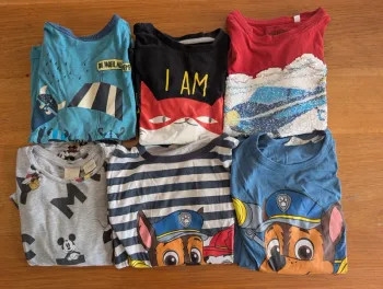 Lot 6 tee-shirts manches longues 6 ans pat patrouille, mickey