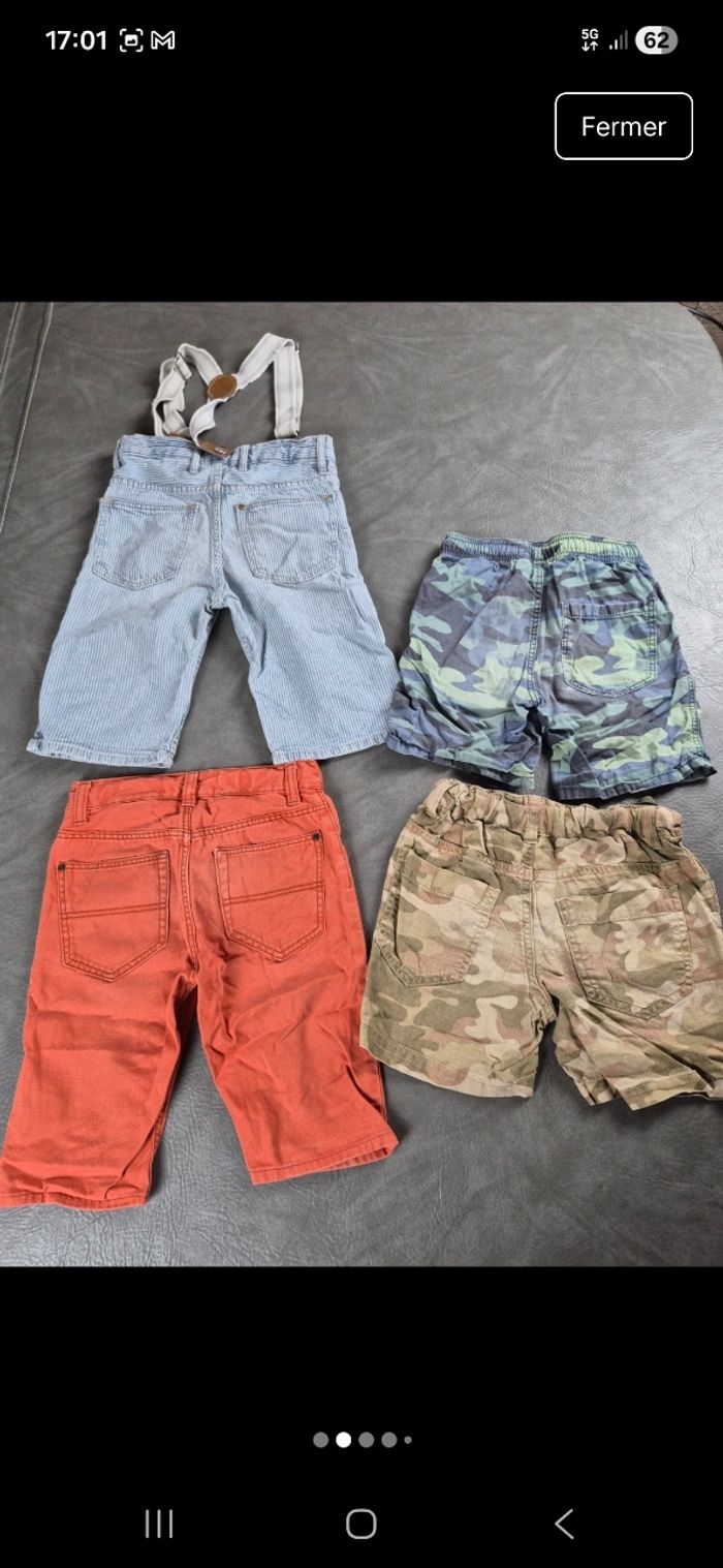 Lot 4 shorts / bermudas 6 ans marques variées tbe A61 - photo numéro 2