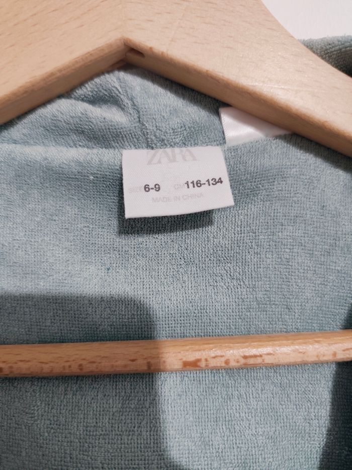 Peignoir enfant Zara 6/9ans vert menthe - photo numéro 3