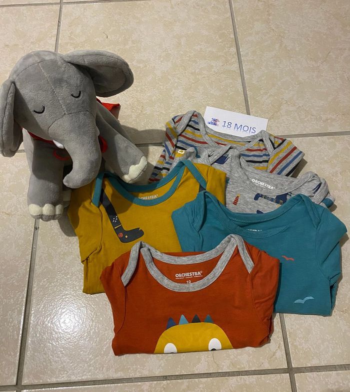 lot de 5 bodies 18 mois