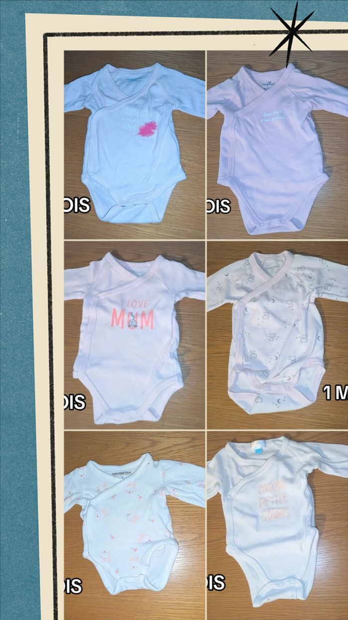 Lot bébé fille 1 mois - photo numéro 3