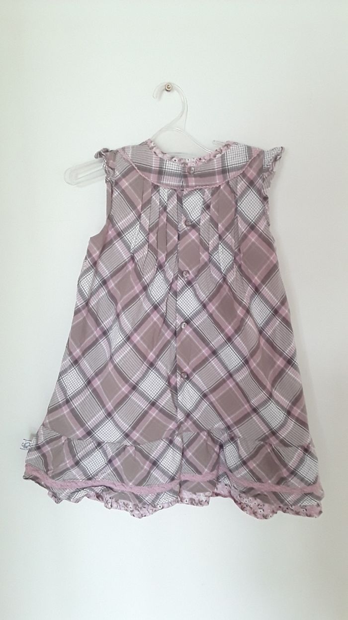 Robe sans manche à carreaux sergent major 18 mois - photo numéro 2