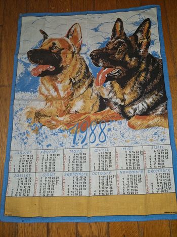 Torchon calendrier 1988