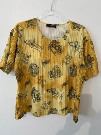 Blouse vintage Vango motifs thaïlandais 46 xxxl