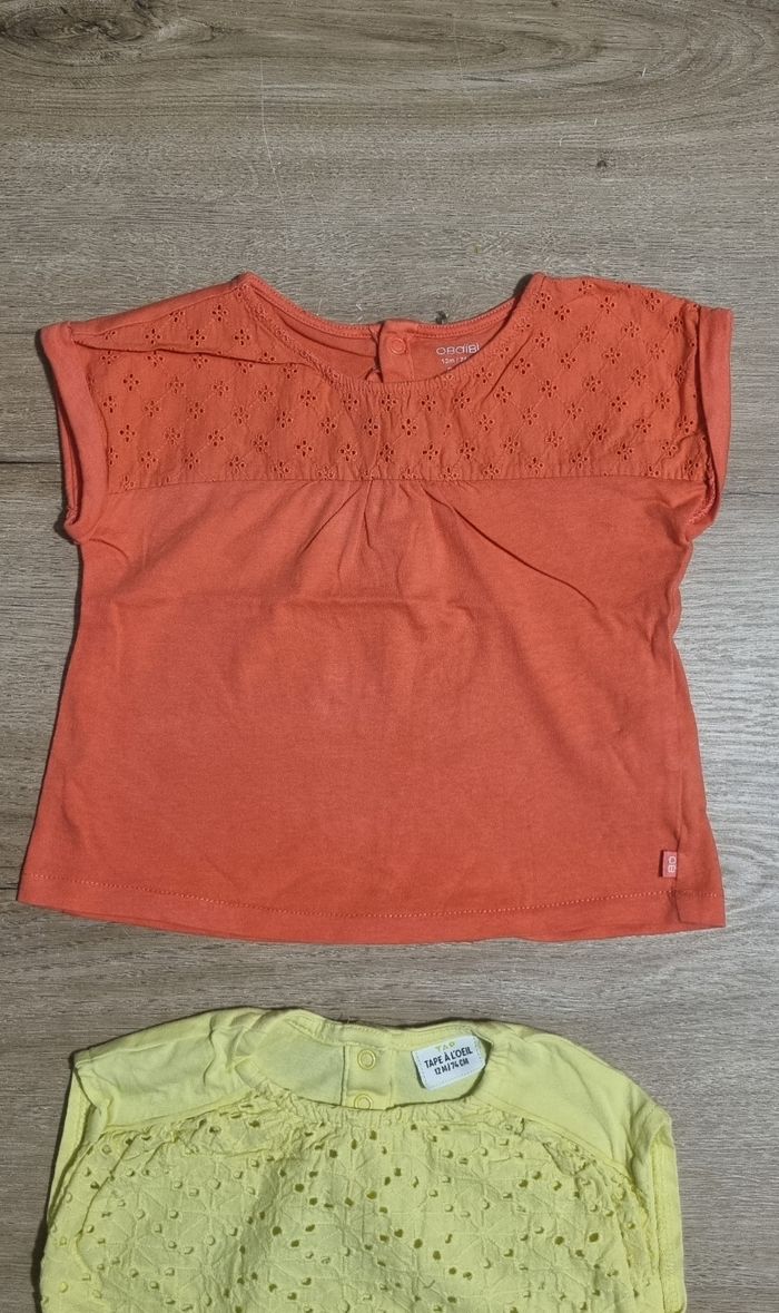 Lot t-shirts MC 12 mois - photo numéro 2