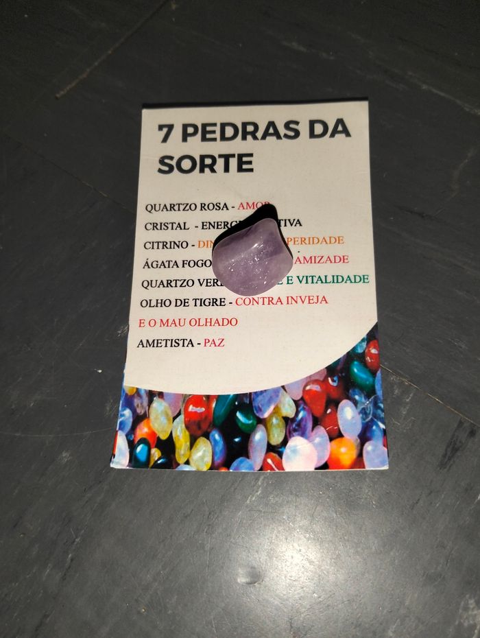 Lot de 7 pierres naturelles avec leur carte explicative - photo numéro 2