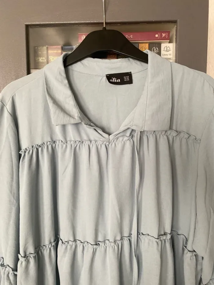 jolie robe bleu ciel genou taille 50 ALIA - photo numéro 3