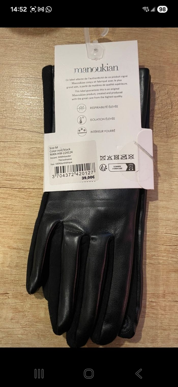 Gants tactiles neufs Manoukian - photo numéro 3