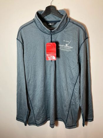 Sweat long léger 1/4zip pour homme The North Face gris chiné foncé taille XXL 187