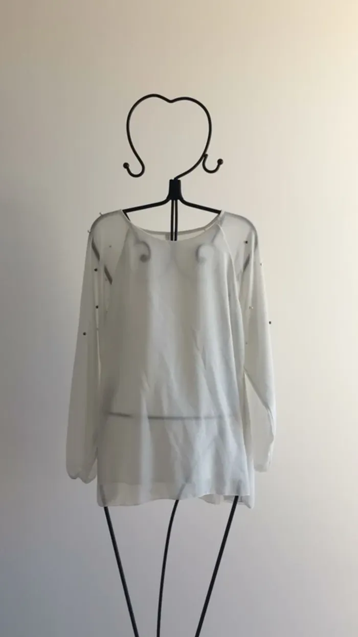 Blouse blanc/crème perle