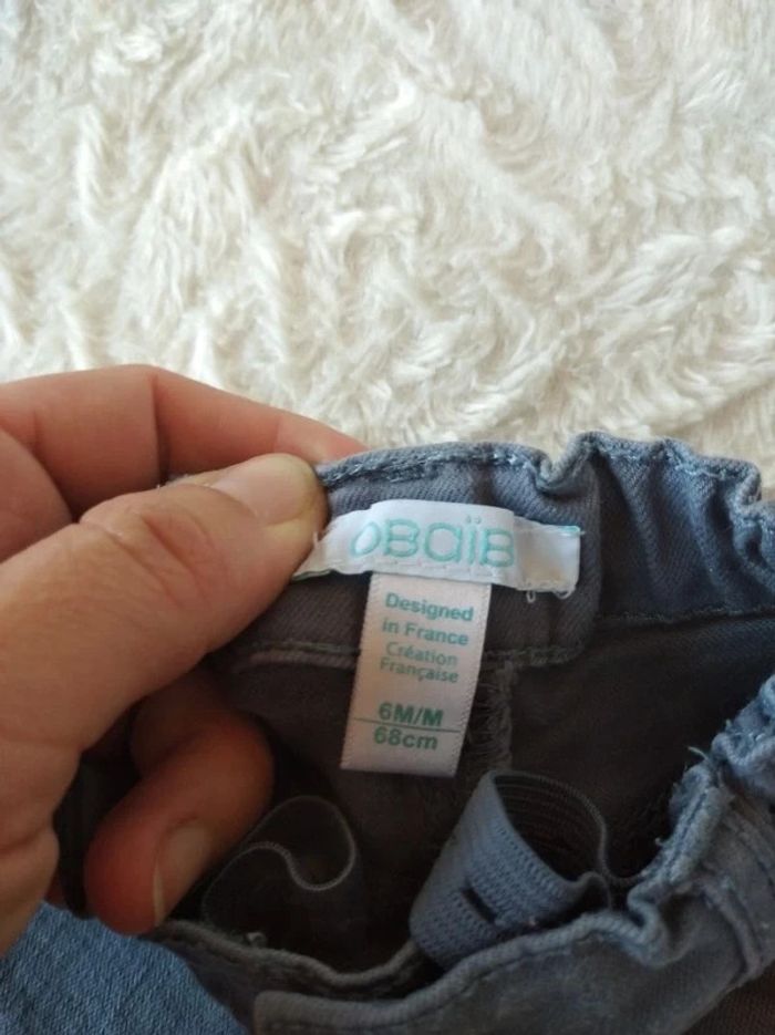 Pantalon style jeans Garçon 6 mois Obaïbi - photo numéro 7