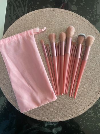 Lot pinceaux à maquillage + pochette