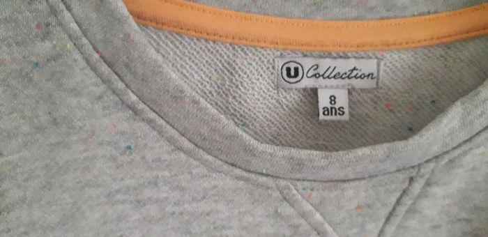 U collection Sweet léger fille gris clair touches de fluo 8 ans Neuf jamais porté - photo numéro 2
