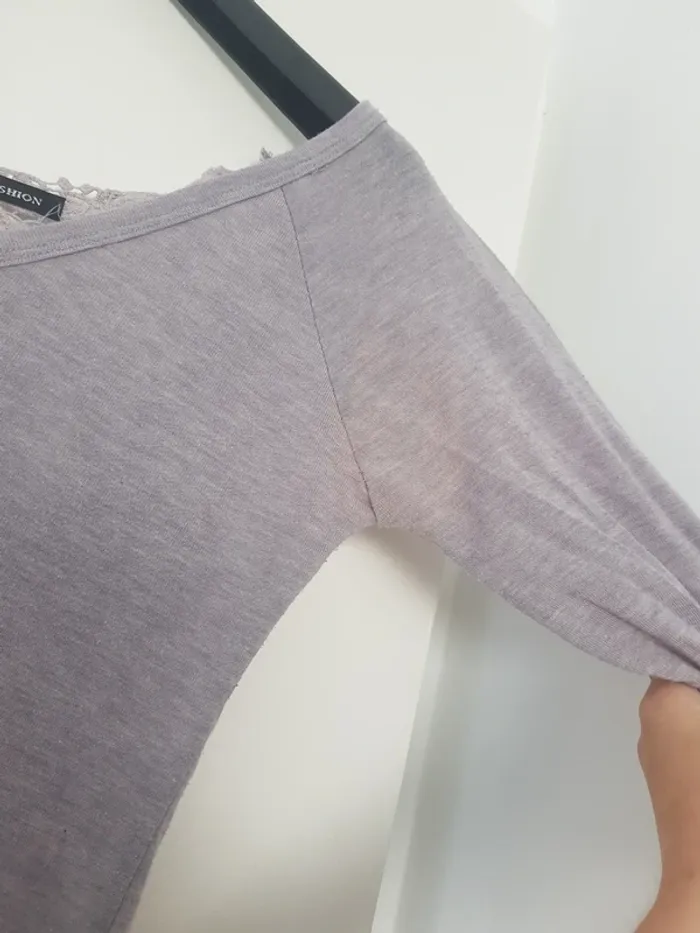 T shirt Élégant Gris Femme Taille M - photo numéro 7