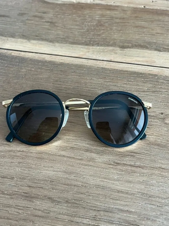 Lunettes de soleil rondes noires Randolph