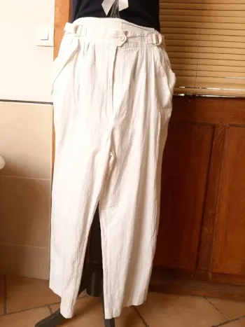 Pantalon femme blanc Taille 40 "Ray Marjory"