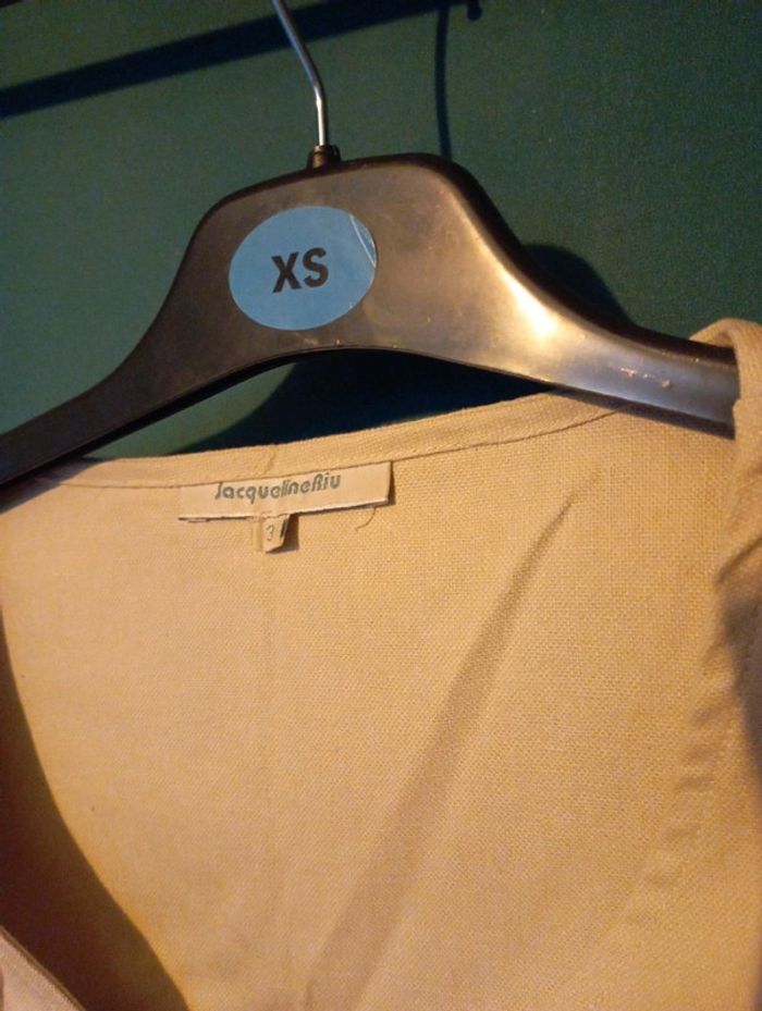 Robe écru entièrement zippée - photo numéro 5