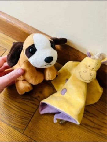 Lot deux peluches enfants doux