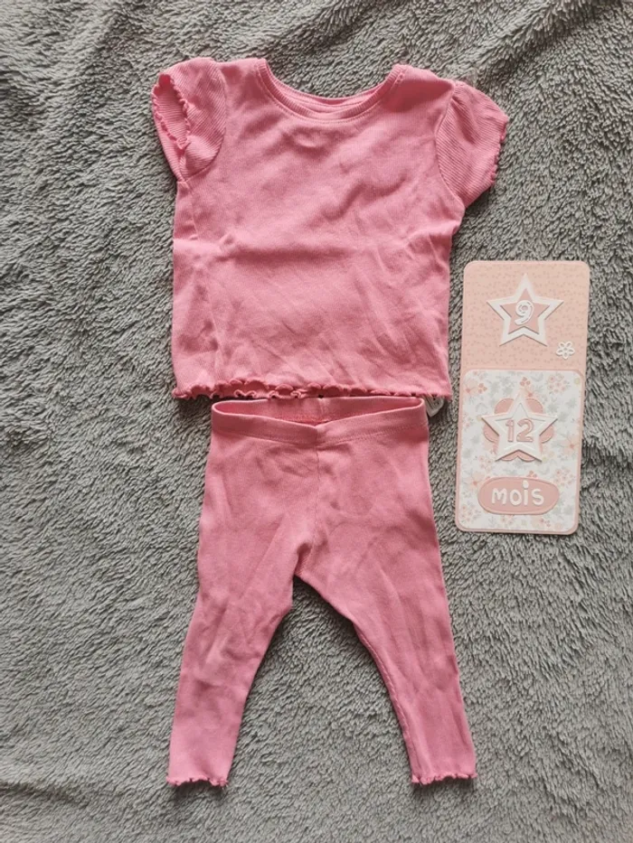 Ensemble legging rose Primark 9-12mois