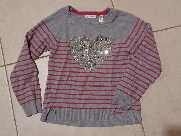 Pull Okaïdi avec sequins 6 ans