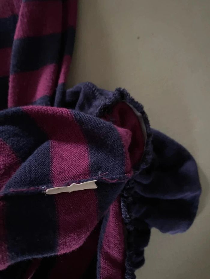 Robe maille à rayures violette/rose Okaidi 10 ans - photo numéro 7