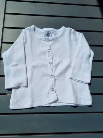 Gilet blanc 3 mois petit bateau