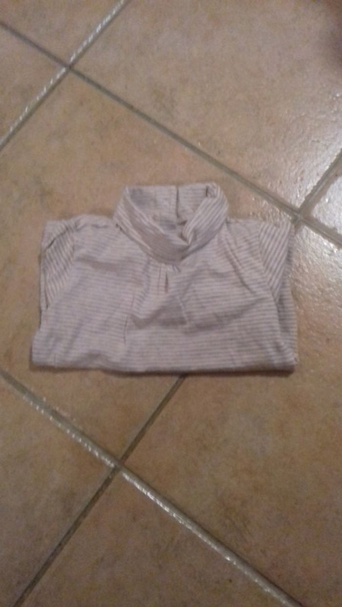 T-shirt manches longues col roulé 2A / 86cms - photo numéro 2