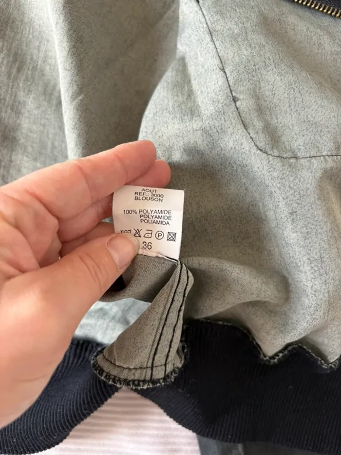 Veste légère Cop Copine grise effet usé/noir – Taille 36 - photo numéro 5