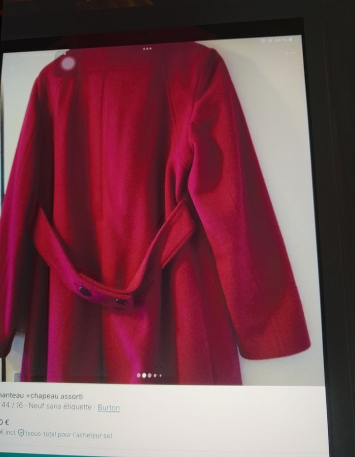 Joli manteau + chapeau assorti - photo numéro 2
