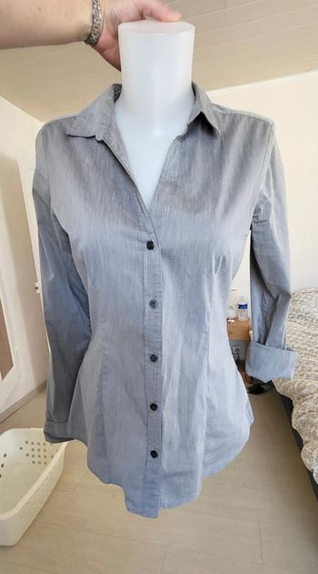 Chemise gris chiné H&M. T40