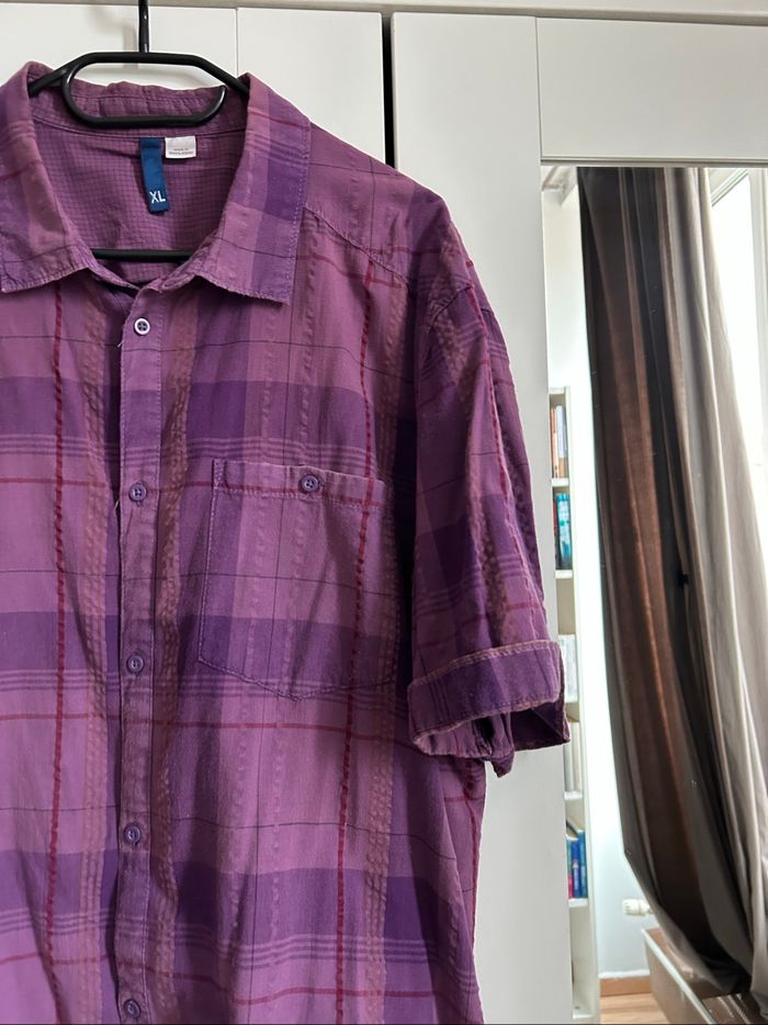 Chemise violette à carreaux Homme H&M Taille XL - photo numéro 3