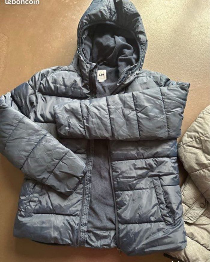 Lot de 2 doudounes 12 ans avec capuche - photo numéro 4