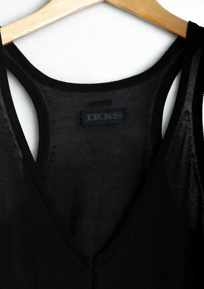 Débardeur / gilet  noir  IKKS – Taille S/M - photo numéro 4