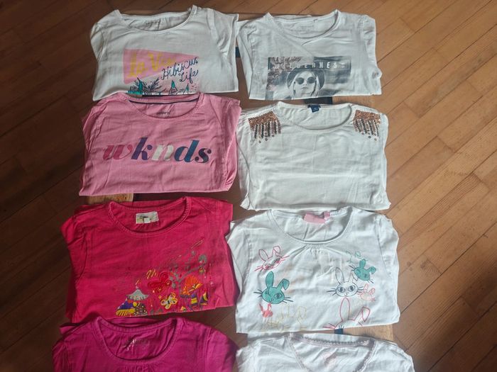 Lot de 10 t-shirts fille manches longues taille 8 ans - photo numéro 2