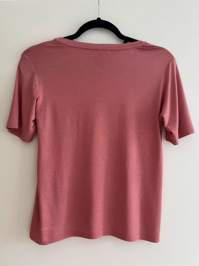 T-shirt vieux rose uni MANGO - Taille S - photo numéro 5