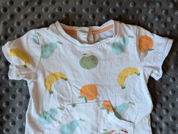 Combi-short bébé 6 mois Tex #fruits #mixte #été - photo numéro 2