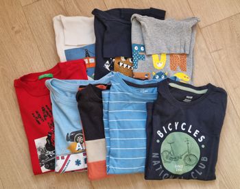 Lot de 5 tee shirts à manches longues  + 3 sous pulls col roulés