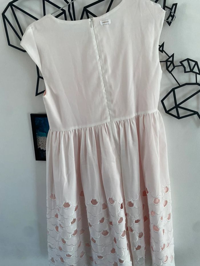 Superbe robe de cérémonie neuve catimini blanche et rose 14 ans - photo numéro 8