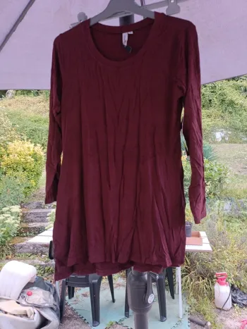 T-shirt manche longue femme rouge