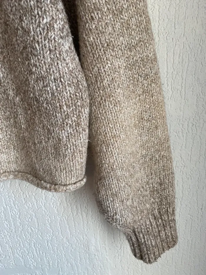 Pull sweat pull & bear beige marron taille L 40 - photo numéro 4