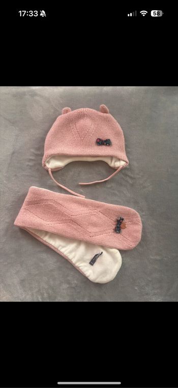 Ensemble bonnet écharpe