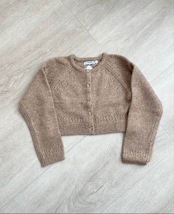 Gilet court boléro taupe 5 ans 