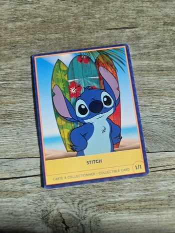 Carte à collectionner disney stitch disneyland paris