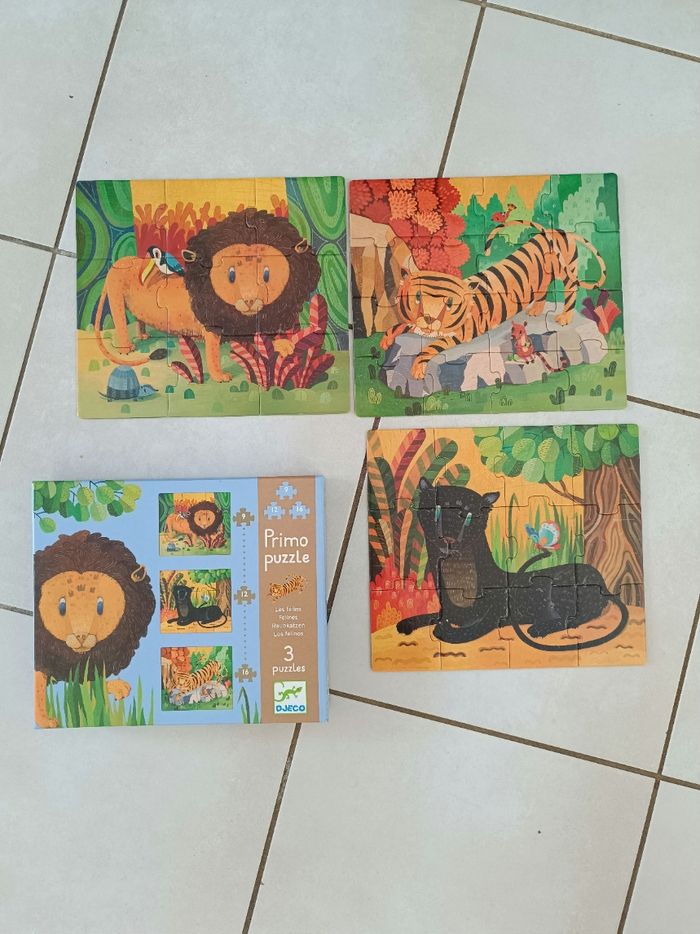 Primo puzzle les félins (3 puzzles) - photo numéro 5