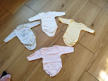 Lot de 4 bodys manches longues bébé fille 3 mois