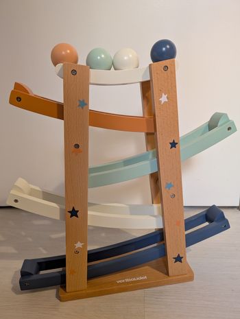 Grand toboggan multicolore en bois Vertbaudet