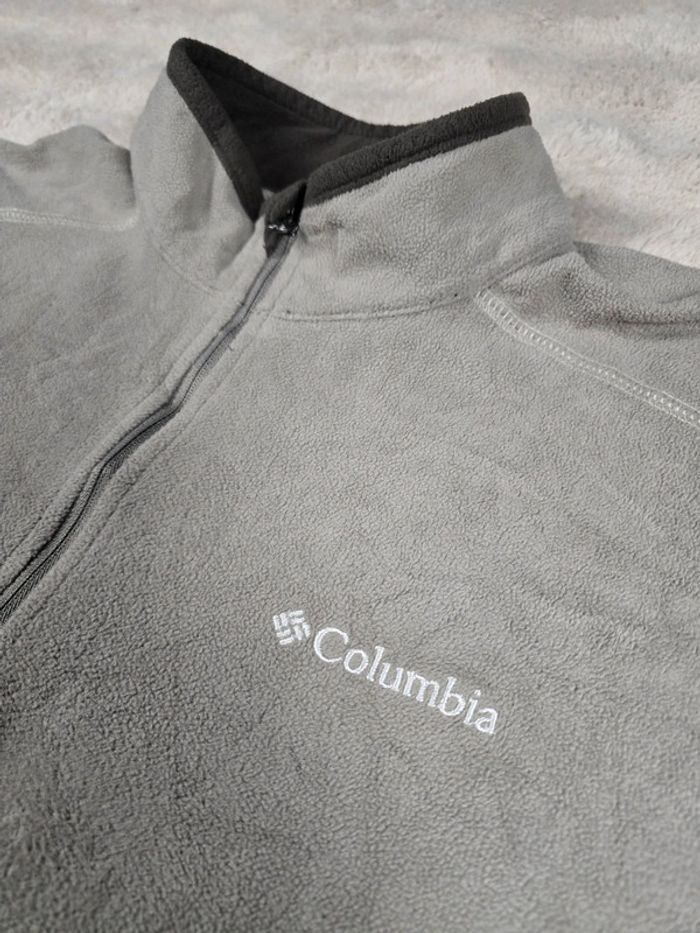 Veste polaire half zip Columbia homme sous manteau gris taille M satisfaisant - photo numéro 5