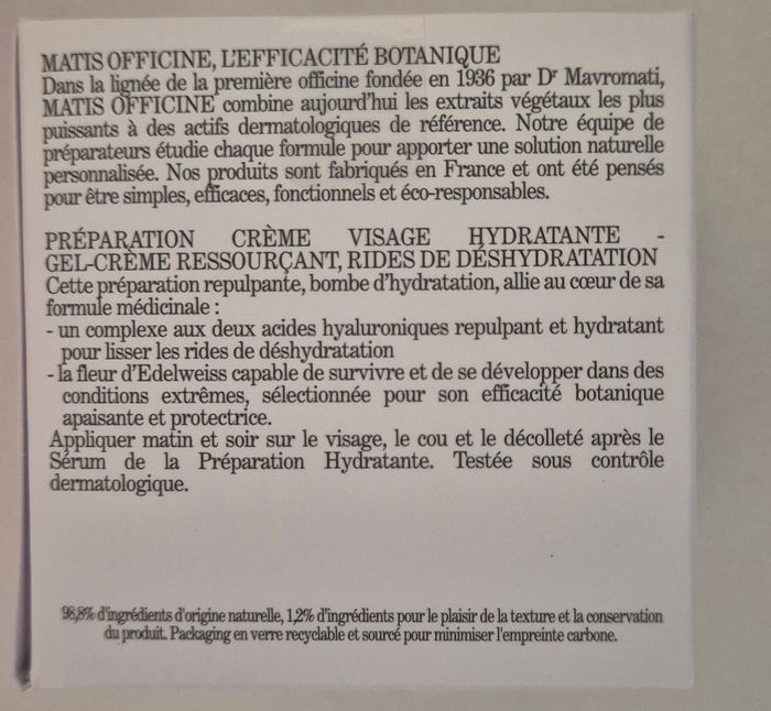 Crème antirides  50ml matis - photo numéro 2