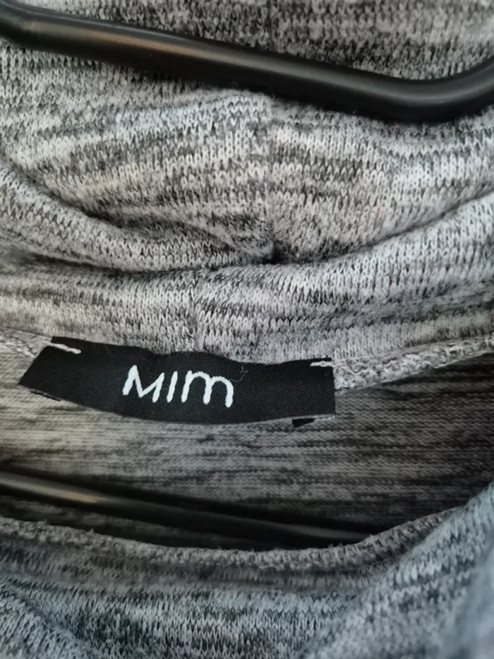 Pull gris à motif Mim - photo numéro 3
