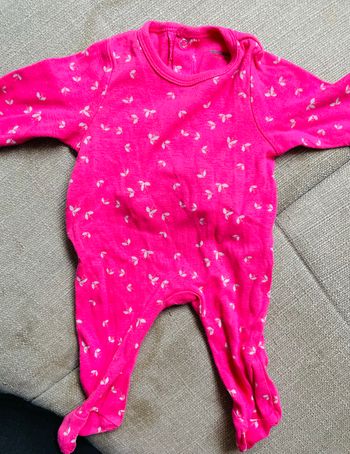 Lot 2 pyjamas roses petite fille 1 mois